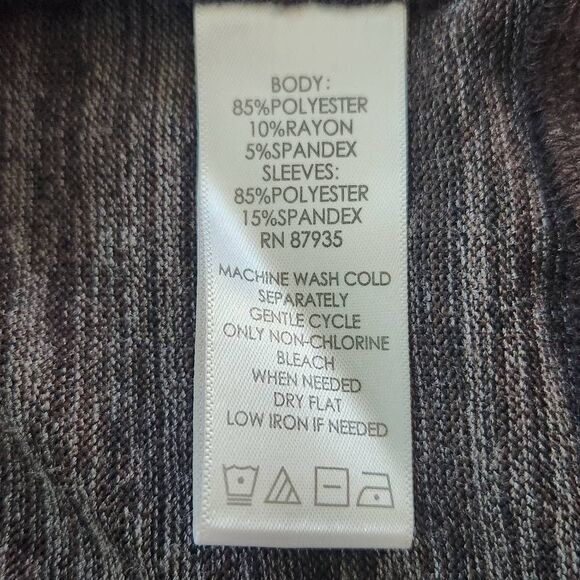 LOGO by Lori Goldstein Brown Zip-Front Cardigan Size Small Brown Cardigan - Picture 7 of 7